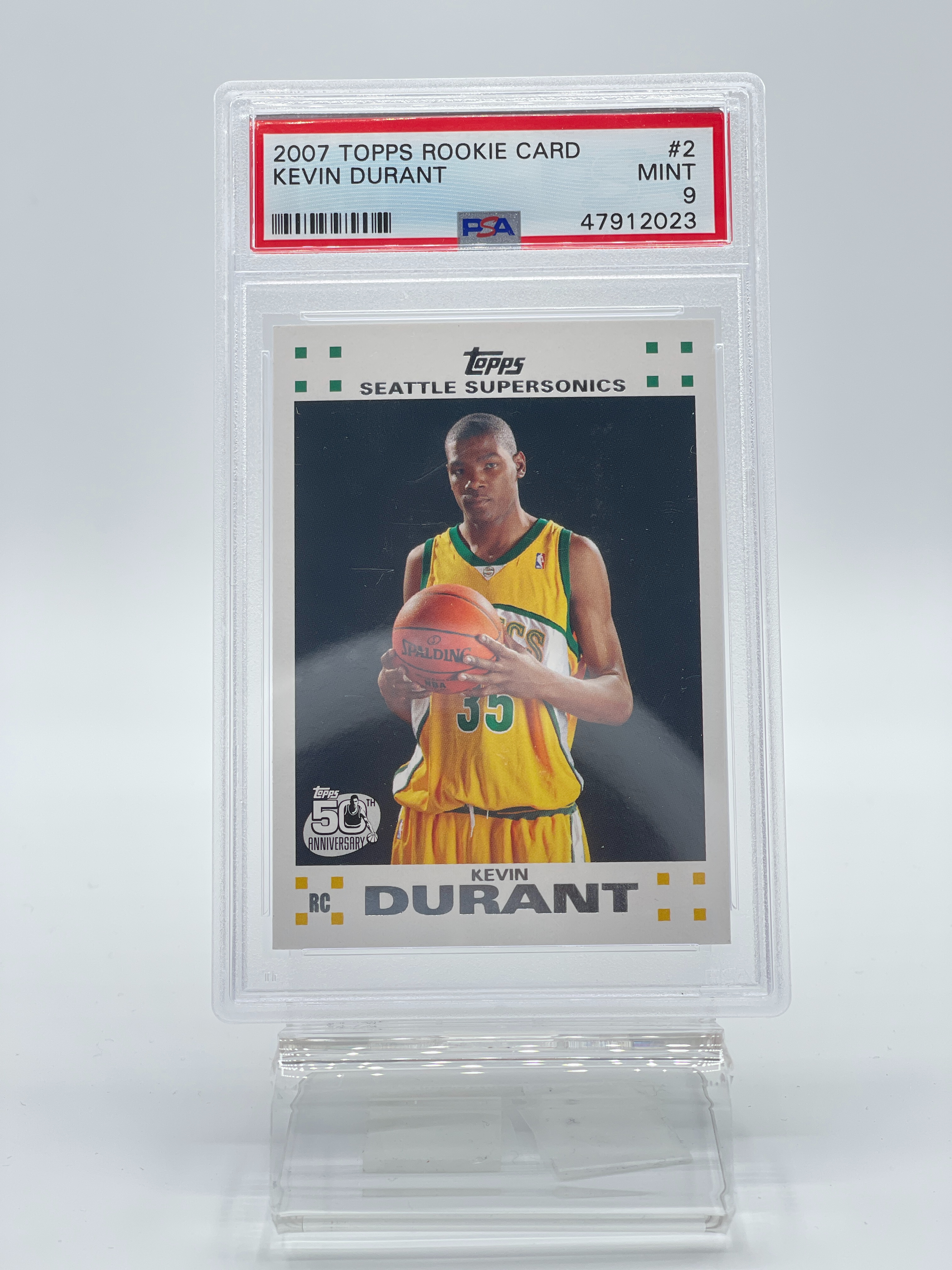 2007 Topps Kevin Durant Rookie Card PSA 9