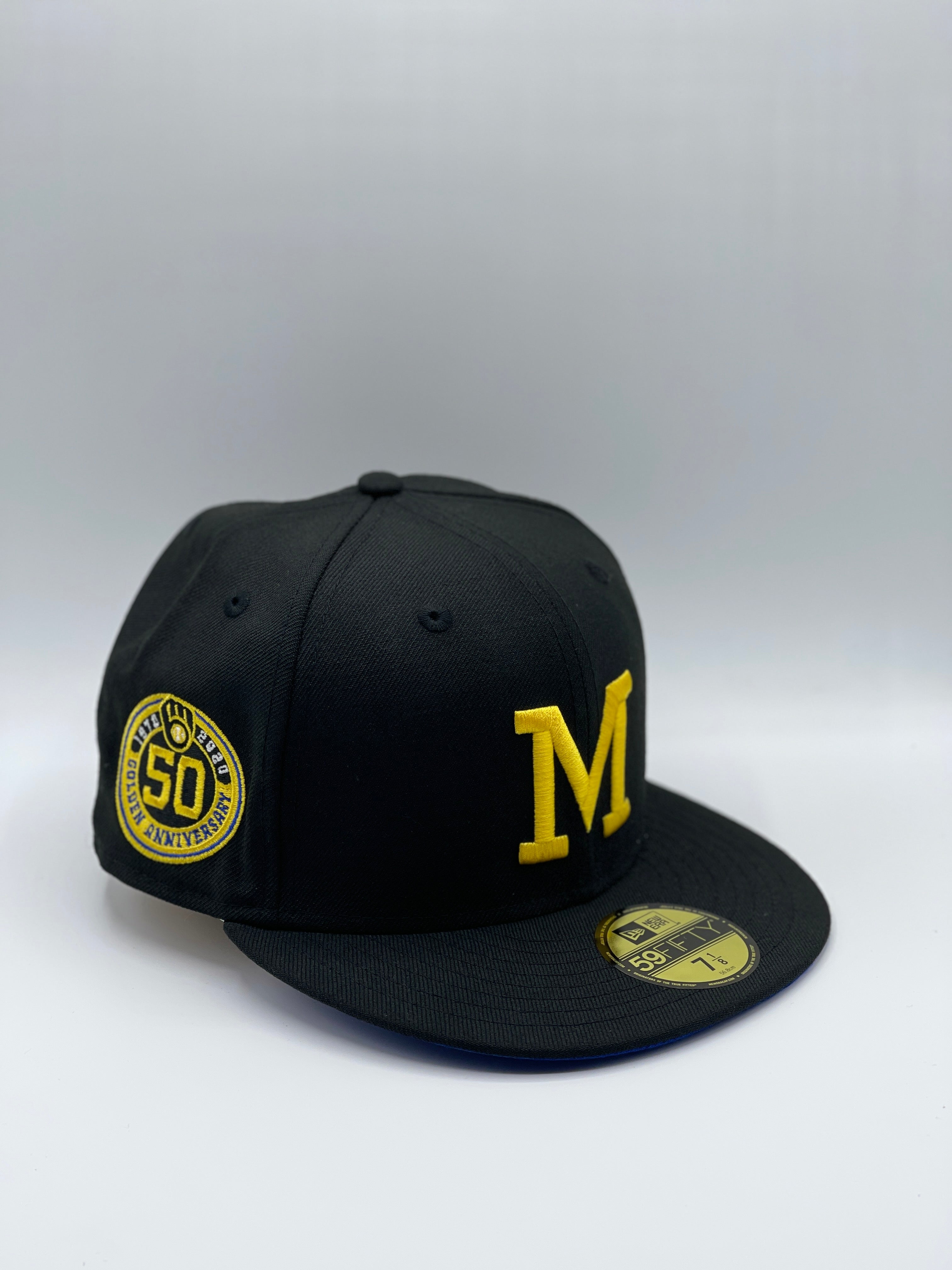 Men's New Era White Milwaukee Brewers 50th Anniversary Side Patch